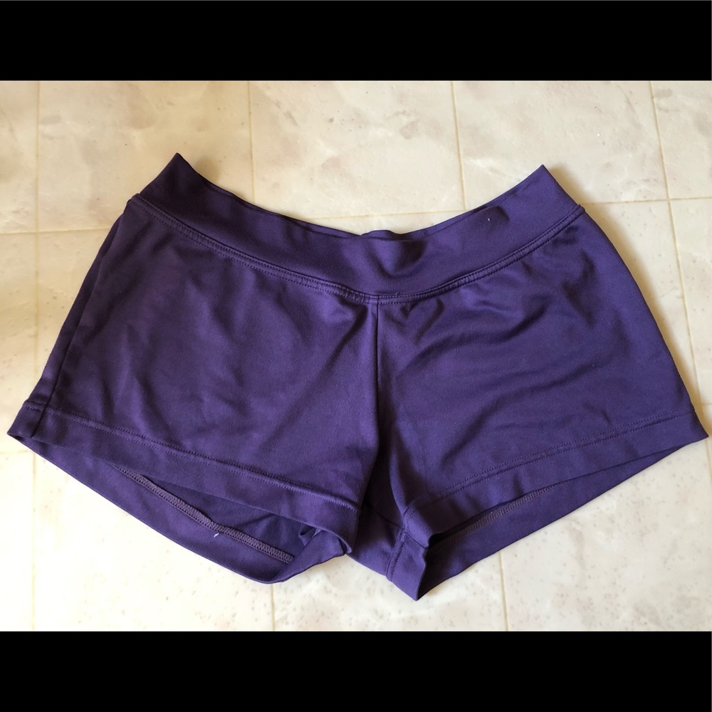 Capezio purple spandex shorts!